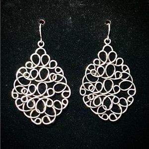 Sterling Silver Hand made scroll earrings